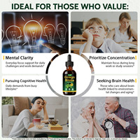 Lenm 60ml Veganes Natürliches Ginkgo Biloba Blattextrakt Nahrungsergänzungsmittel Gehirn- & Konzentrationsunterstützung Ginkgo Biloba Flüssige Tropfen für Männer & Frauen