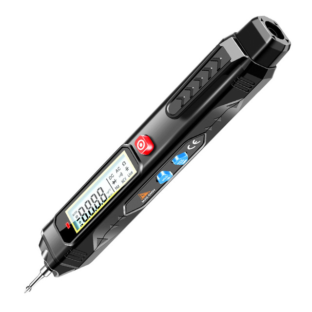 AC DC Voltage Detector Electric Wire Detector Multimeter LCD Display Voltage Finder Detector Pen for Live/zero Line Judgment