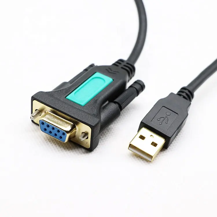 Cable convertidor USB 2,0 macho a RS232 DB9pin, cable de datos de impresora rs232, 1,8 m macho hembra