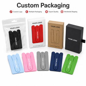 Custom Logo Silicone Phone Stand Stick-on <b>Foldable</b> U-Shape Smartphone Holder Pop-up <b>Desk</b> Support for iPhone Samsung Promotional - Product Image 5