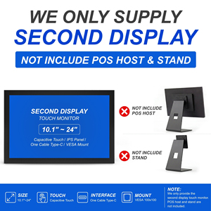 Monitor Táctil de Segunda Pantalla POS de 10.1 Pulgadas, Tecnología de Unión Óptica G+G, 400 Nits, Soporte para Pantalla Táctil para Comercio Minorista, Tecnología de Unión Óptica (G+G F - Product Image 3