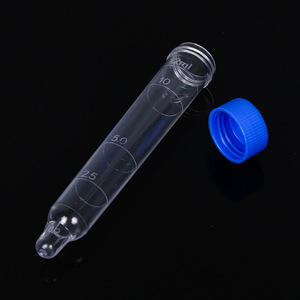 Urine Sediment Test Tube 12ml <b>Screw</b> Cap Plastic Graduated For Lab Use - Product Image 2