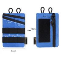 Petite pochette à outils EDC en nylon imperméable avec fermeture éclair, organiseur multi-compartiments avec emplacements pour couteau et téléphone pour un transport quotidien