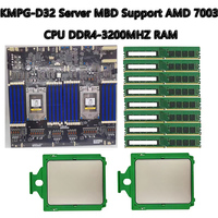 Carte mère de serveur reconditionnée KMPG-D32 EPYC 7773X 7763 7713P 7713 DDR4 3200MHz Ports USB 2.0 5x PCI-E 4.0 X16 2x X8 Sockets