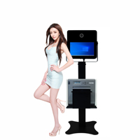 Personnalisation 15.6 pouces Offre Spéciale Magic Mirror Photo Ring lumière miroir cabine photo enceinte led écran tactile avec flight case