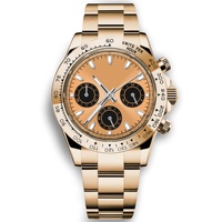 Reloj de Lujo Automático para Hombre de 39mm con Logo Estéril, Cronógrafo de Cuarzo VK63, Acero Inoxidable y Logo Personalizado