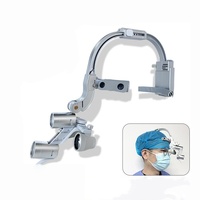 Loupe montée sur la tête Phare dentaire Oral 5w Long Silver Orthopédique Chirurgie ORL Phare de chirurgie dentaire