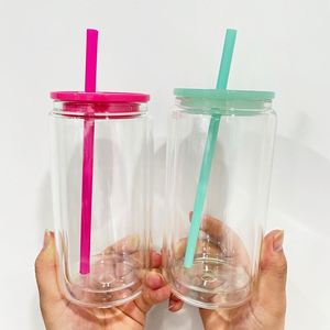 Vaso Transparente de 12oz/15oz para Café Helado, Refrescos, Cerveza y Vino, Tipo Bola de Nieve, para Impresión en Caliente, Listo para Enviar - Product Image 3