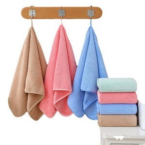 Coral Fleece <b>Bath</b> <b>Towel</b> <b>Set</b> 35x75 Cm Solid Color Rectangle Beach <b>Towel</b> Machine Washable - Product Image 5