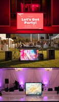 Comptoir de DJ portable avec tiroir, écran LED et façade de table pour station de bar