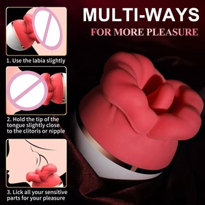 Prodotti per Adulti di Tendenza: Giocattoli Erotici per Coppie con Design a Bocca Rossa, Uova Vibranti per Succhiare e Leccare, Stimolatore Vibrante per Capezzoli - Product Image 4