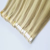 Extensions de cheveux à bandes adhésives Remy européennes sans couture, double épaisseur, décolorables, 100 % cheveux humains pour salon, livraison rapide