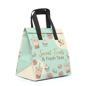 Borsa Termica Personalizzata Riutilizzabile per Torte e Pasti, Borsa Non Tessuta Isolante per Consegna Cibo, Imballaggio da Asporto per Panetterie - Product Image 1