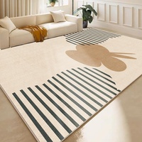 Tapis de luxe léger haut de gamme pour salon et chambre, moderne et minimaliste, résistant aux taches, pour table basse, couverture de canapé et tapis de chevet pour baie vitrée