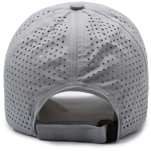 Light Gray Breathable Mesh Baseball Cap Quick Dry Sun Protection Outdoor Travel Hat For Men Women - Product Image 3