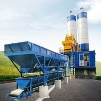 Impianto di Betonaggio Fisso Compatto Automatico HZS50 di Qualità con Silo Verticale per Cemento e Trasportatore a Coclea Certificato CE