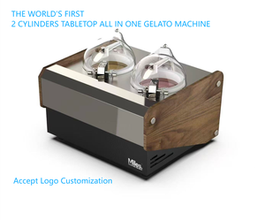 La <span class=keywords><strong>Primera</strong></span> Máquina de Helados de Mesa de 2 Cilindros del Mundo, Opciones de Leche y Frutas, Tolva Doble de 5L, Certificación Energy Star, Máquina de Mostrador - Product Image 1