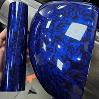 Film Pembungkus Mobil Berkualitas Tinggi, Laris Manis, Mengkilap, Baru, PVC, Serat Karbon Forged, Bebas Gelembung Udara