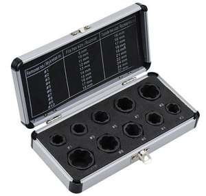 मल्टी-फंक्शन 10 पीसी क्षतिग्रस्त अखरोट स्टड रिमूवर बोल्ट रिमूवर स्क्रू निकालने वाले सॉकेट हैंड टूल किट - Product Image 2