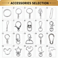 Accessoires de porte-clés en métal de haute qualité avec fermoir mousqueton pivotant et anneau en D pour sacs à main, sacs, jouets, fabrication de bijoux, vente en gros