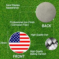Marqueur de balle de golf magnétique avec logo personnalisé Marqueur de balle de golf en métal avec clip pour chapeau Logo drapeau américain Design Marqueurs de golf