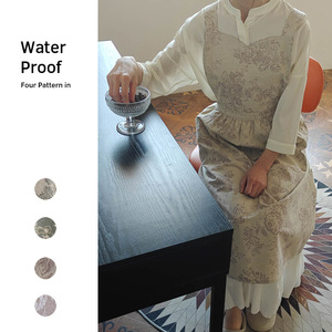 Grembiule Impermeabile in Cotone e Lino, Grembiule da Cucina, Grembiule da Giardinaggio, Grembiule da Donna con Motivo Floreale in Rilievo, Grembiule alla Moda per Barista - Product Image 4