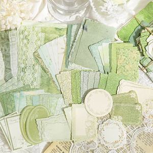 Lot de 100 pièces de matériel de collection de papier non-adhésif style bureau de poste, papillon vintage style Ins, décoratif, basique et polyvalent - Product Image 1