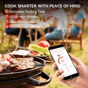 Prix de liquidation : Thermomètre à viande sans fil intelligent avec sonde ultra-fine pour la cuisson, le barbecue, le fumoir, compatible iOS et <span class=keywords><strong>Android</strong></span> - Product Image 3