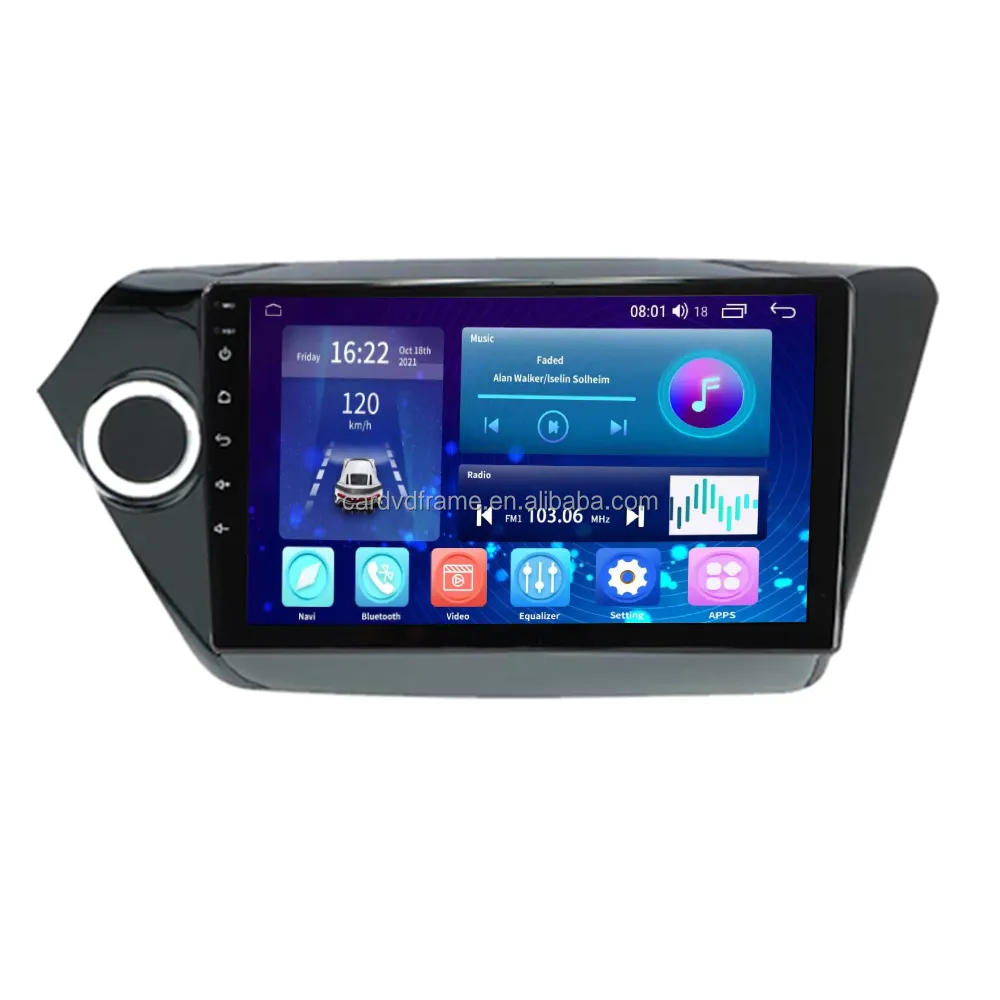 Aijia Nhà Máy 9 Inch Android 10.0 2 DIN Xe Đài Phát Thanh Tự Động Cho Kia K2 2012 2013 2014 2015 2016 Xe Đa Phương Tiện GPS Máy Nghe Nhạc