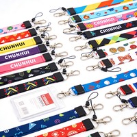CH Wholesale Sublimation Printing Polyester Lanyards With Logo Custom Certification Keychain OEM ODM ECO Promotion Event Gifts