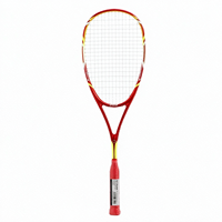 Raquette de squash personnalisée entièrement en fibre de carbone légère 130g 76 pouces carrés 14x18 motif de cordage tête lourde