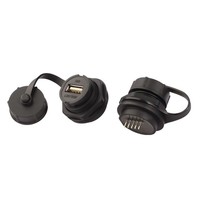 Cable USB2.0 Impermeable IP68 LSHITECH de 0.1-5m, Conector Macho/Hembra, Cable Industrial para Terminales de Comunicación de Datos