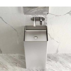 Lavabo Rectangular <span class=keywords><strong>de</strong></span> Acero Inoxidable Negro Hecho a Mano <span class=keywords><strong>de</strong></span> Lujo HG, Alta Calidad al por Mayor para Baños, Aseos y <span class=keywords><strong>Villas</strong></span> - Product Image 5