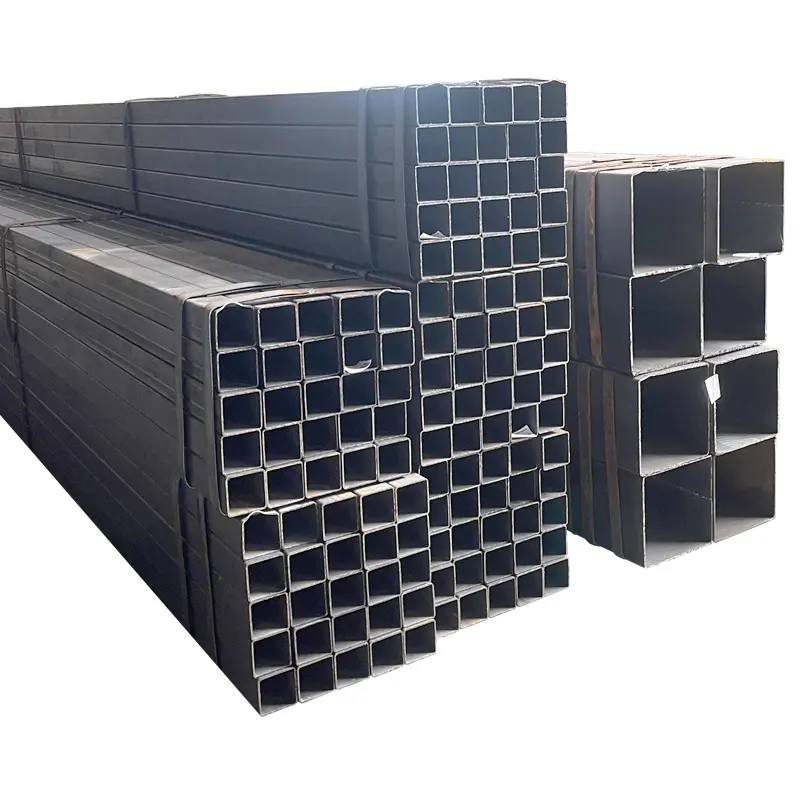Free sample ST33 rectangular carbon steel pipe black iron square tube for machine manufacturing