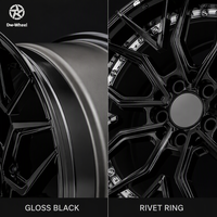 Jantes rivetées DW Y Spoke 18 20 21 22 pouces Noir brillant Concave profond Adaptées pour BMW M3 M4 Taille personnalisée Ajustement personnalisé Fabriqué sur commande