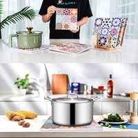 Sous-verres et dessous-de-plat en liège céramique écologiques personnalisés de 8 mm d'épaisseur, résistants à la chaleur, avec motif de dessin animé par sublimation pour la maison et la cuisine