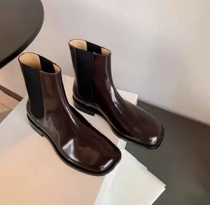 <span class=keywords><strong>Stivali</strong></span> Chelsea da <span class=keywords><strong>Donna</strong></span> in Vera Pelle con <span class=keywords><strong>Tacco</strong></span> Piatto, Forma Personalizzata, Produzione all'Ingrosso - Product Image 3