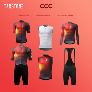 Traje de Ciclismo Personalizable para Hombre, Transpirable, de Una Pieza, Cortavientos, de Manga Corta, para <span class=keywords><strong>Bicicleta</strong></span> - Product Image 6