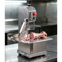 Système de scie à viande de qualité commerciale pour table, avec moteur à vitesse variable et capacité d'ajustement de l'épaisseur de 0 à 12 cm