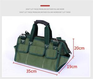 16 Inch Nhiệm Vụ Nặng Nề Không Thấm Nước Thợ Điện Công Cụ Tổ Chức Túi Vải Bền Với Vai Khai Thác OEM Tùy Chỉnh - Product Image 3