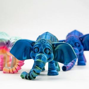 Éléphants imprimés en 3D de haute qualité 2025, ornements décoratifs DIY pour cadeaux d'enfants, tiges en plastique, jouets 3D - Product Image 2