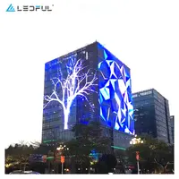 High Brightness Indoor Outdoor Full Color Video Wall Glass LED Mesh Transparent LED Display Screen