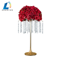 Zhuoyun Usine Directe Fête De Mariage Décoration De Table Acrylique Fer Fleur Stand Vase