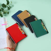 Carnet à spirale personnalisé Xuchen avec logo, notes adhésives, onglets d'indexation, stylo, papier kraft multicolore, journal de poche à spirale, pour le bureau et l'école