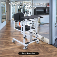 Matériel de réadaptation : Chaise de transfert mobile pour fauteuil roulant, classe II, capacité 150 kg, aides à la mobilité, conception pratique