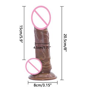 Consoladores realistas suaves de simulación Lala de dos cabezas con pene doble sólido lésbico - Product Image 5