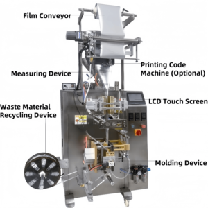 Máquina automática para envasado de aceite en sobres de forma irregular para miel, mermelada líquida, salsa en bolsa, material de película de plástico y lámina. - Product Image 6