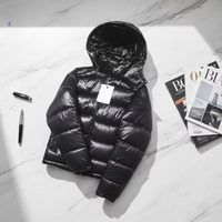 Veste en duvet pour homme personnalisable avec logo brodé, design de luxe léger, veste en duvet et vêtements d'extérieur