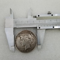 Pièce de monnaie antique en argent massif non circulée, en laiton plaqué argent, avec technique de moulage