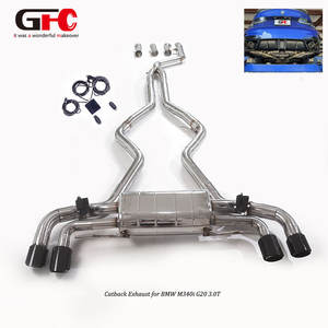 Sistema de Escape Cat-Back con Válvula de Silenciador en Materiales Personalizados para BMW M340i G20 <span class=keywords><strong>M440i</strong></span> G22 B58 3.0T Sistema de Escape Valvetronic - Product Image 1
